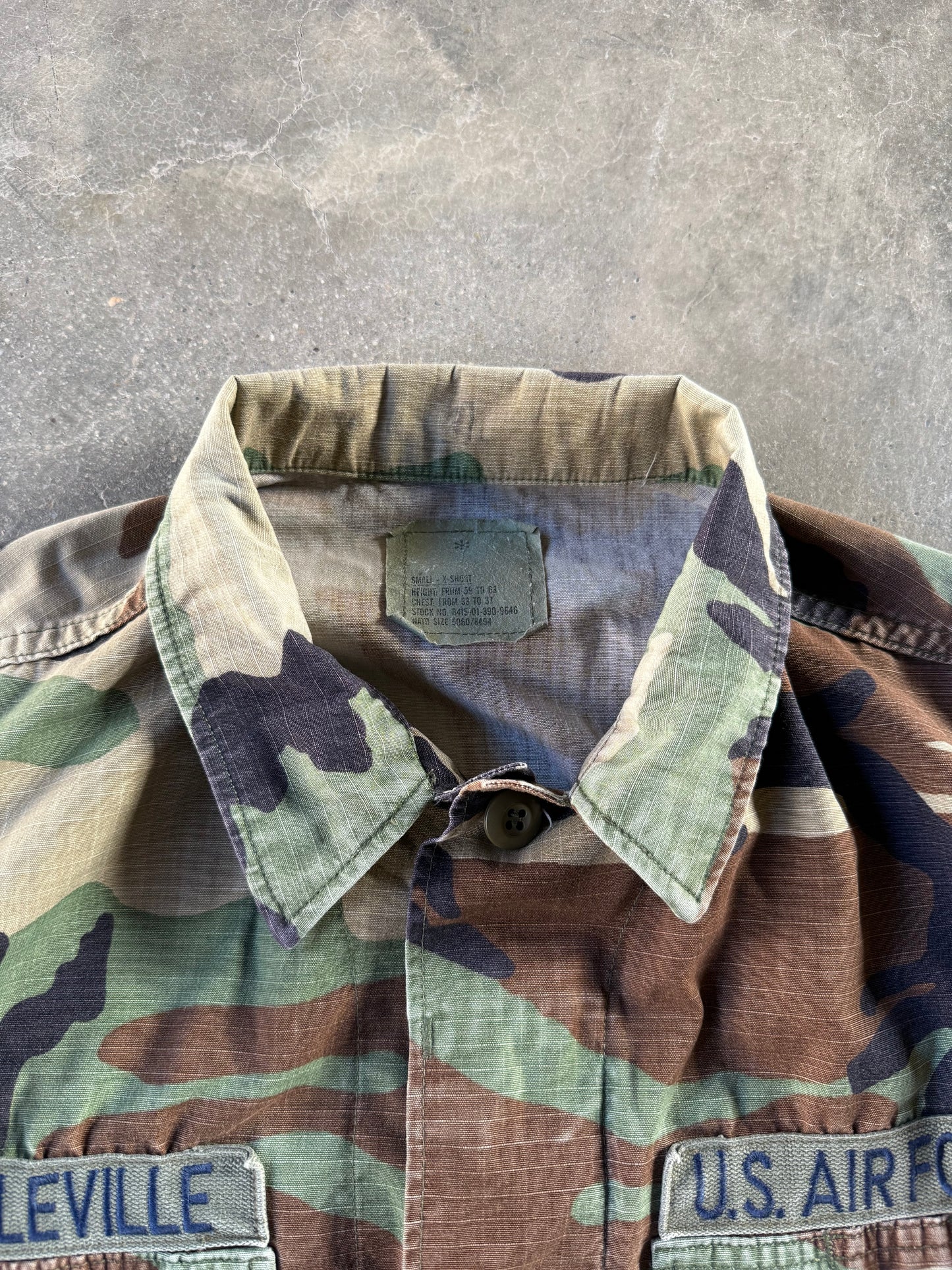 90's U.S. AIR FORCE BDU WOODLAND SHIRT