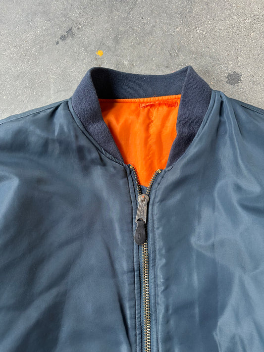 80s MA-1 FLIGHT BOMBER JACKET (IDEAL ZIP)