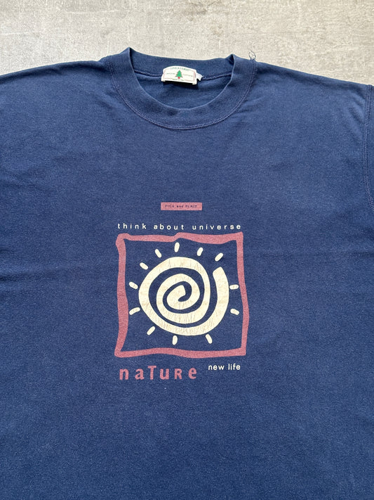 2000s "THINK ABOUT UNIVERSE" TEE