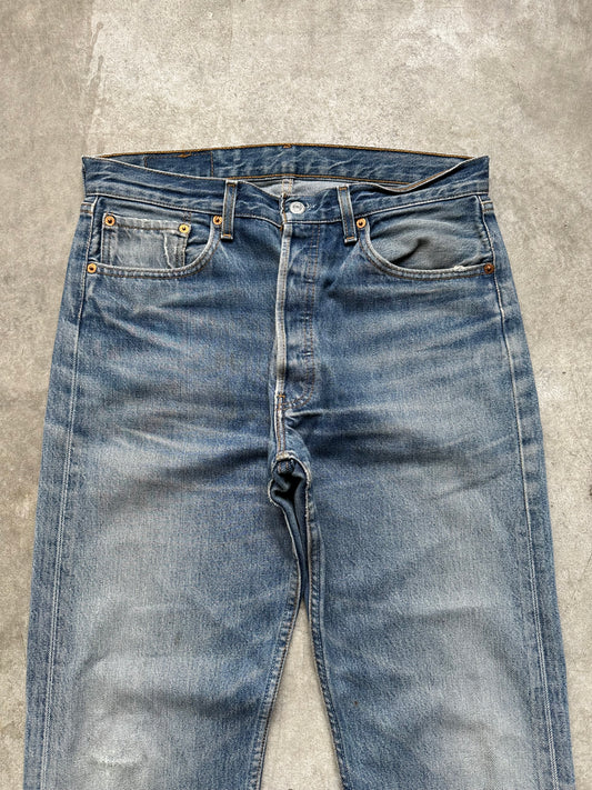 LEVIS 501 DISTRESSED DENIM 33/36