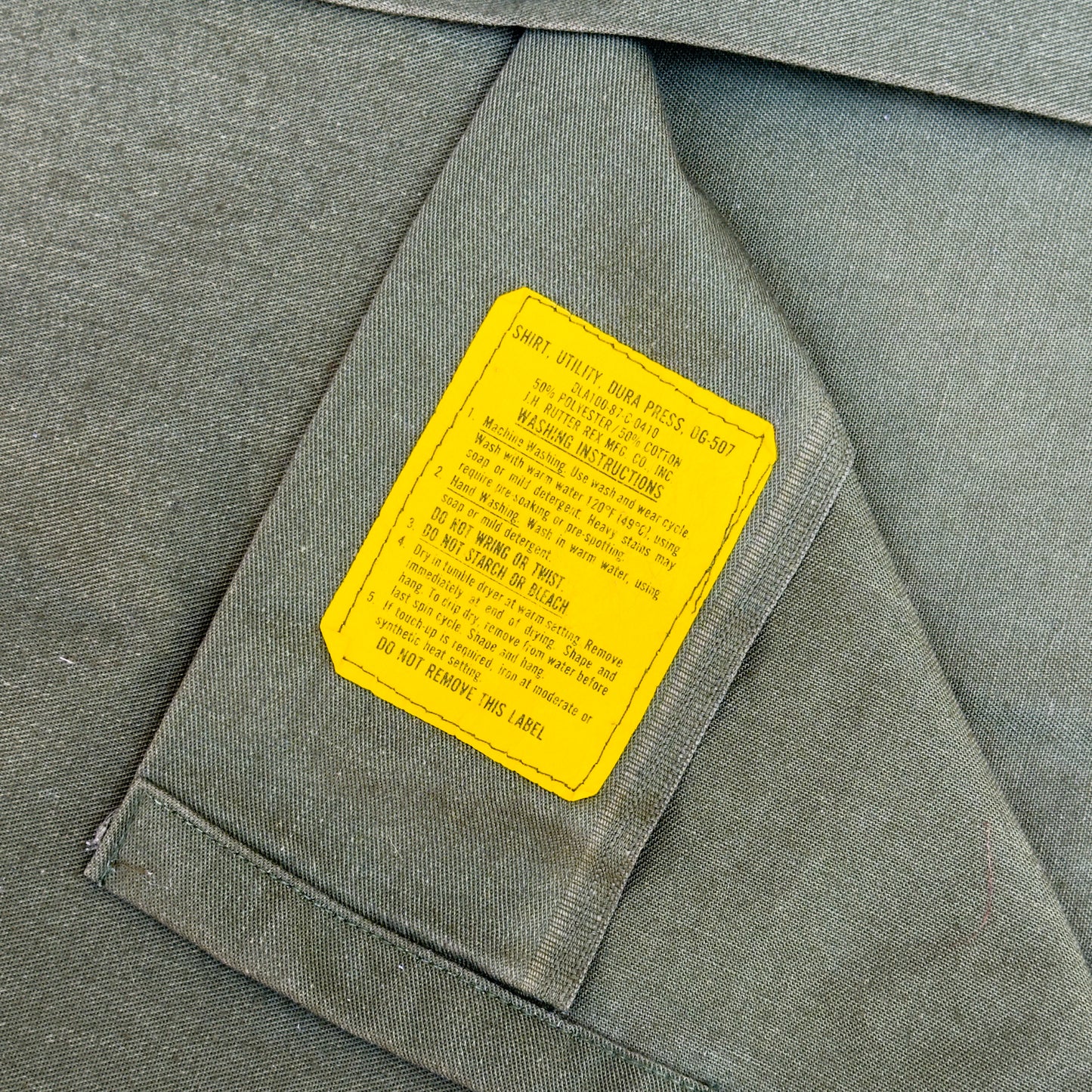 1987's U.S. ARMY OG 507 UTILITY SHIRT