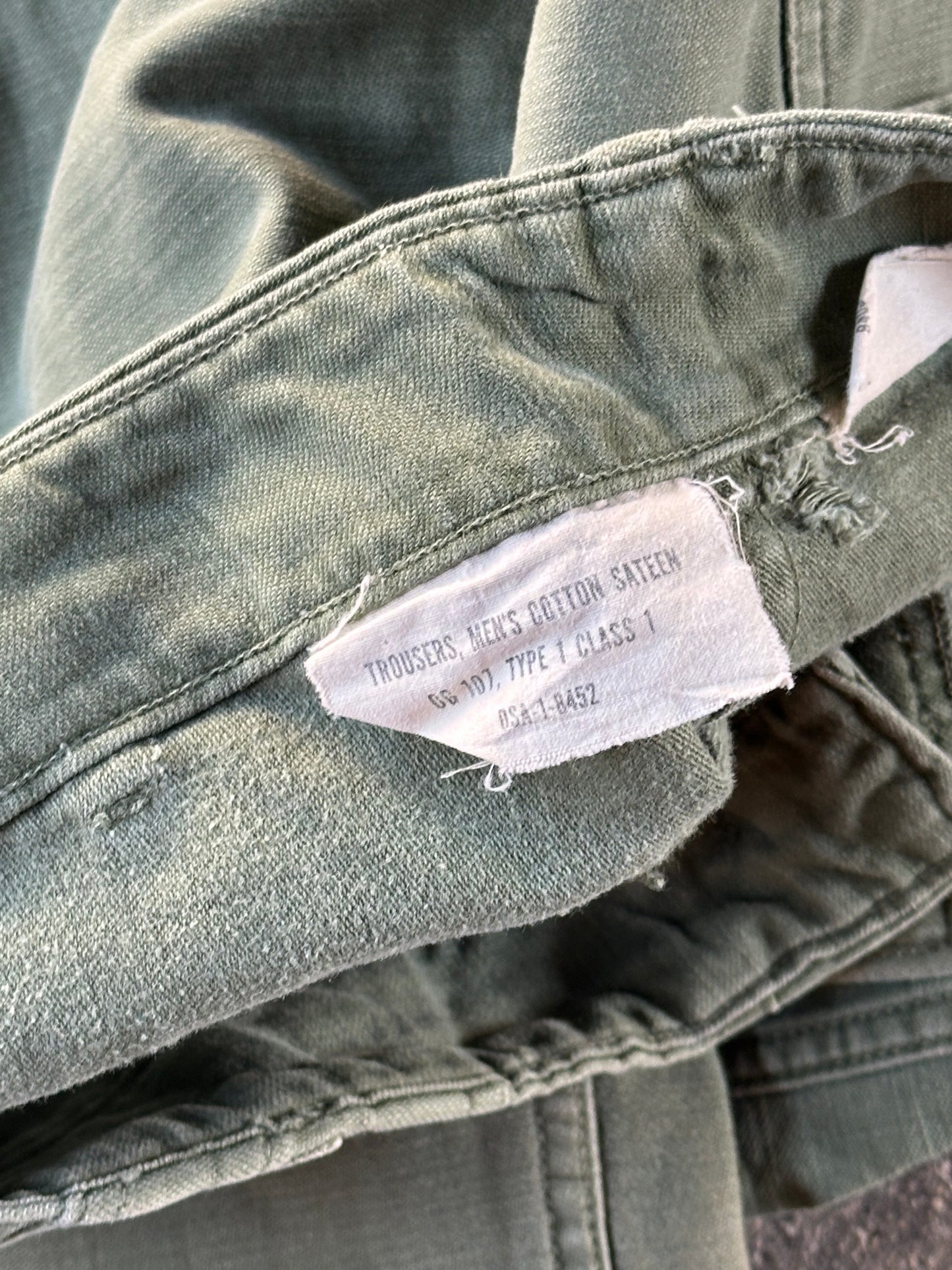 1970s US ARMY OG 107 TYPE 1 PANTS