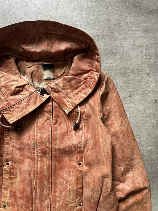 2000's "VERA" FADED LEATHER JACKET