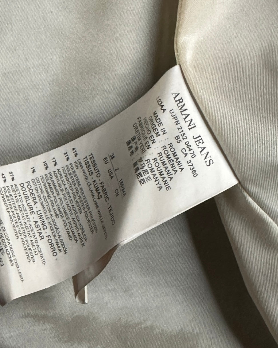 00s ARMANI JEANS BOUCLE' SNAP BUTTON COAT