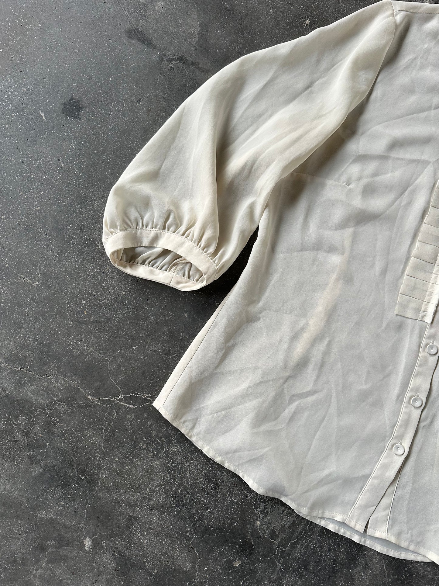 SILK BAROQUE JABOT BLOUSE SHIRT