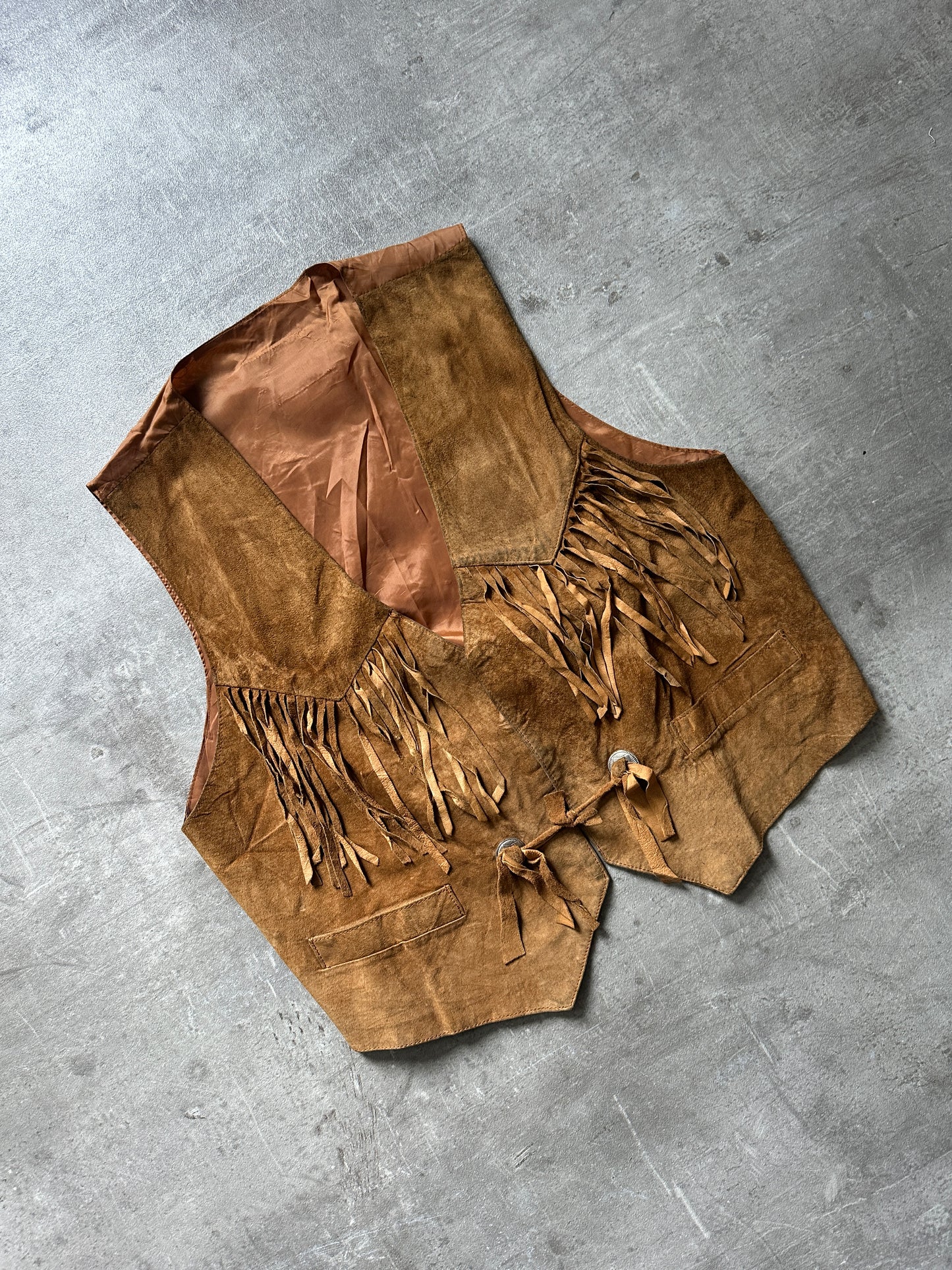 1980's TEXAS SUEDE FRINGE VEST