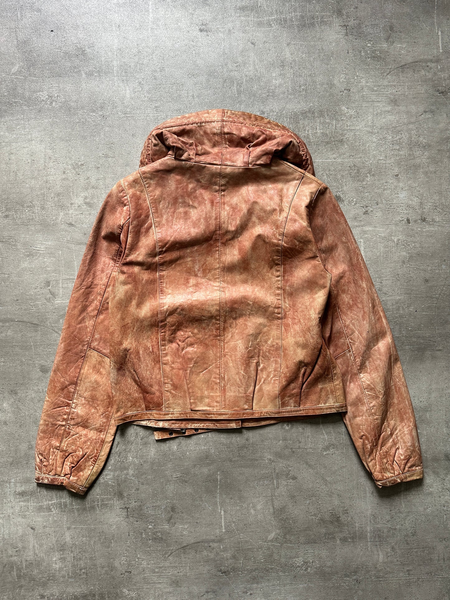 2000's "VERA" FADED LEATHER JACKET
