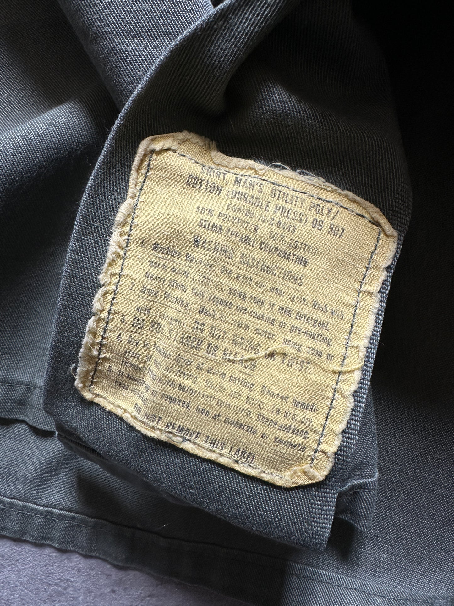 1970's US ARMY OG 507 UTILITY SHIRT