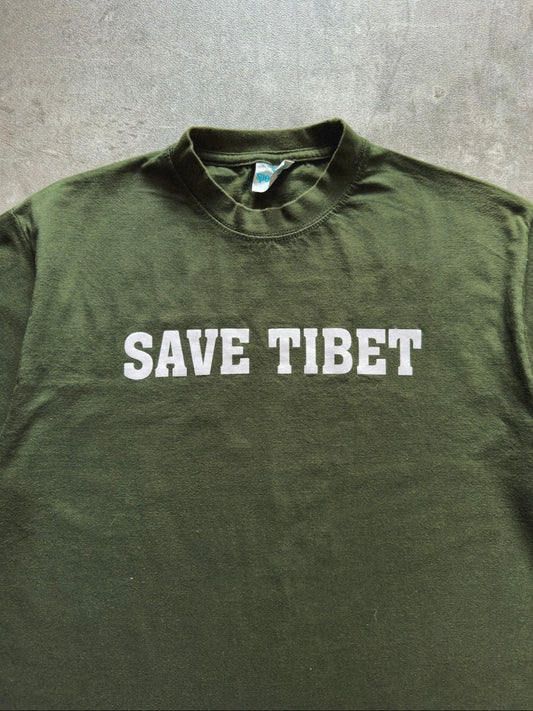 2000's SAVE TIBET GREEN TEE