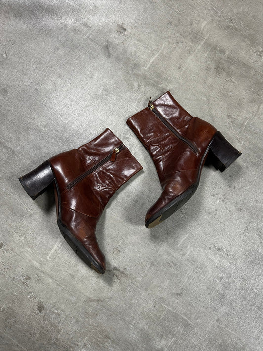 SQUARE TOE LEATHER SHOES