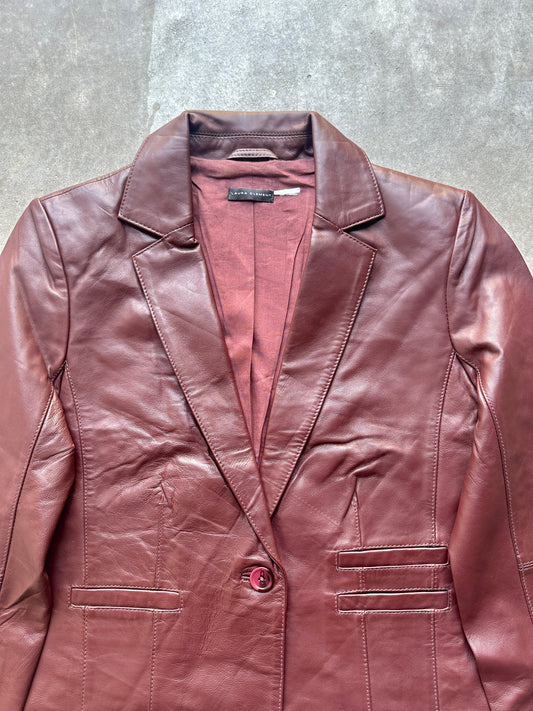 2000s LEATHER CROP JACKET