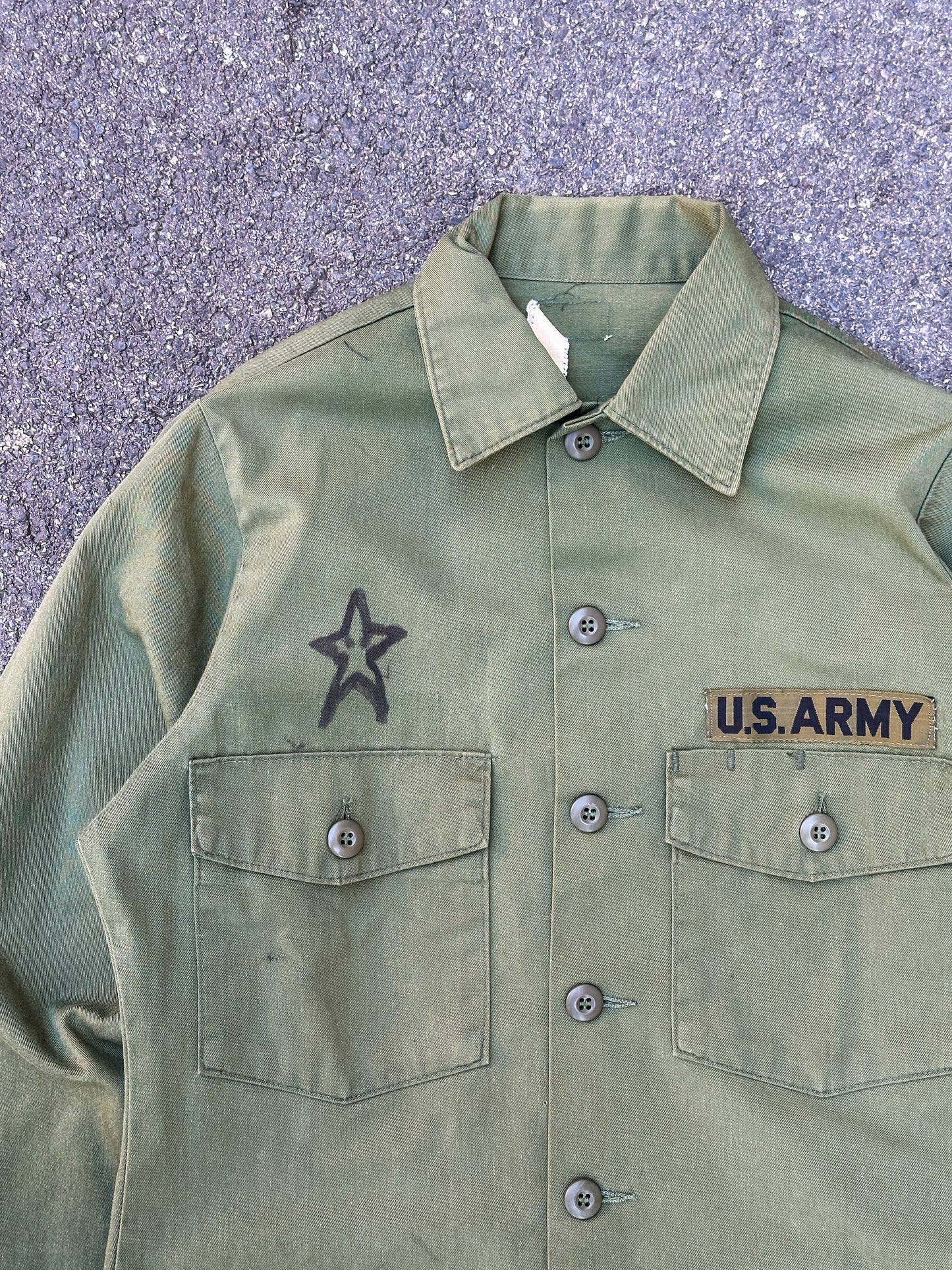 1987's U.S. ARMY OG 507 UTILITY SHIRT