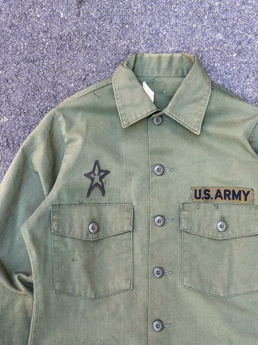 1987's U.S. ARMY OG 507 UTILITY SHIRT