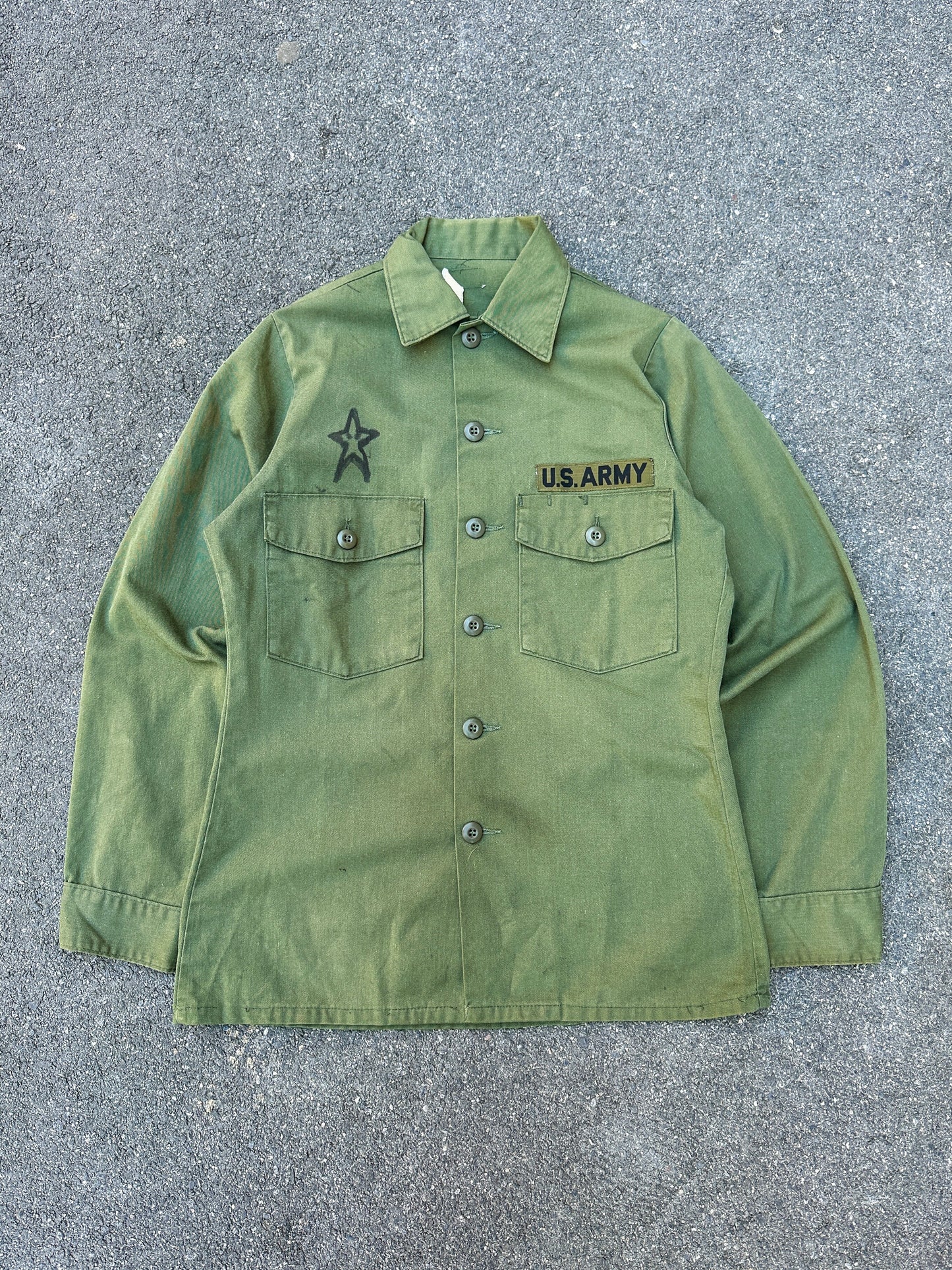1987's U.S. ARMY OG 507 UTILITY SHIRT
