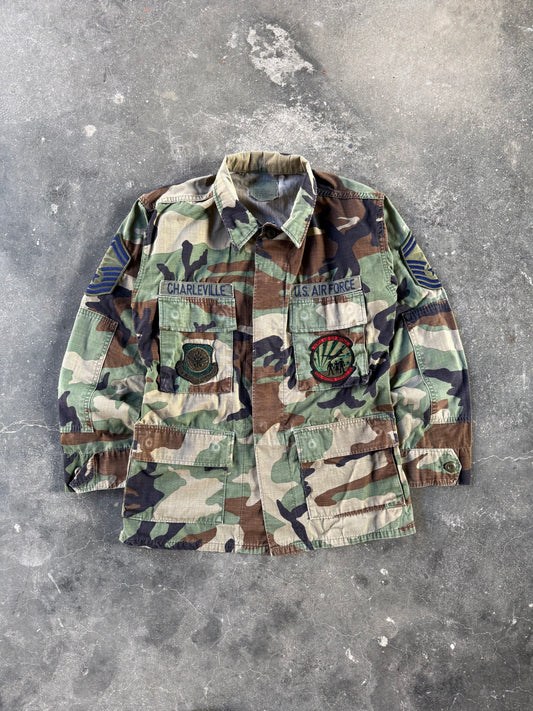 90's U.S. AIR FORCE BDU WOODLAND SHIRT
