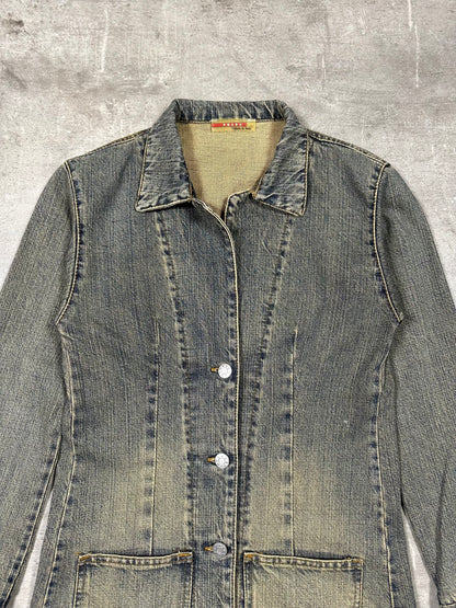2000s PRADA WOMAN WASHED DENIM JACKET