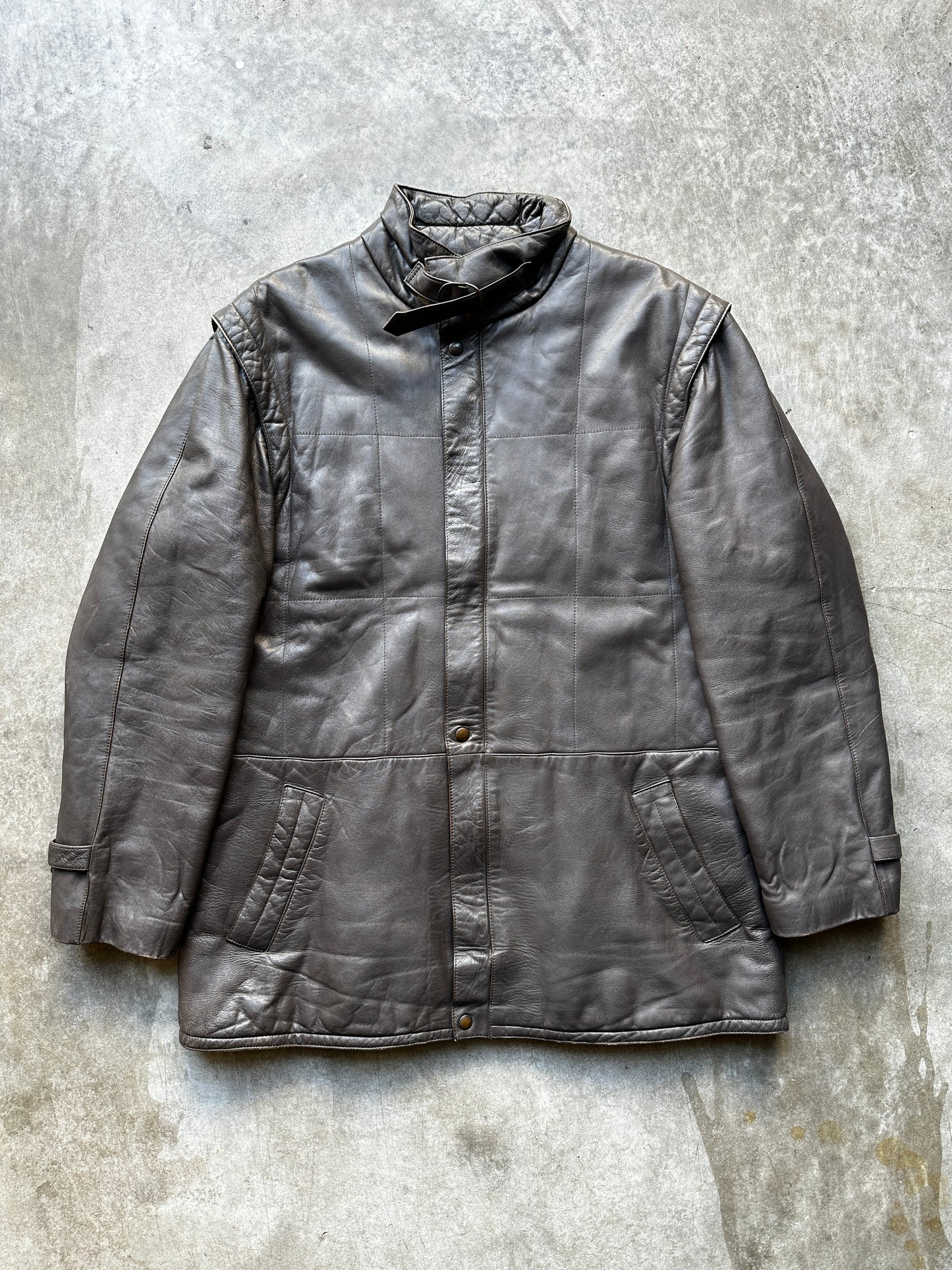 2000's MOTORCYCLE TYPE LEATHER JACKET