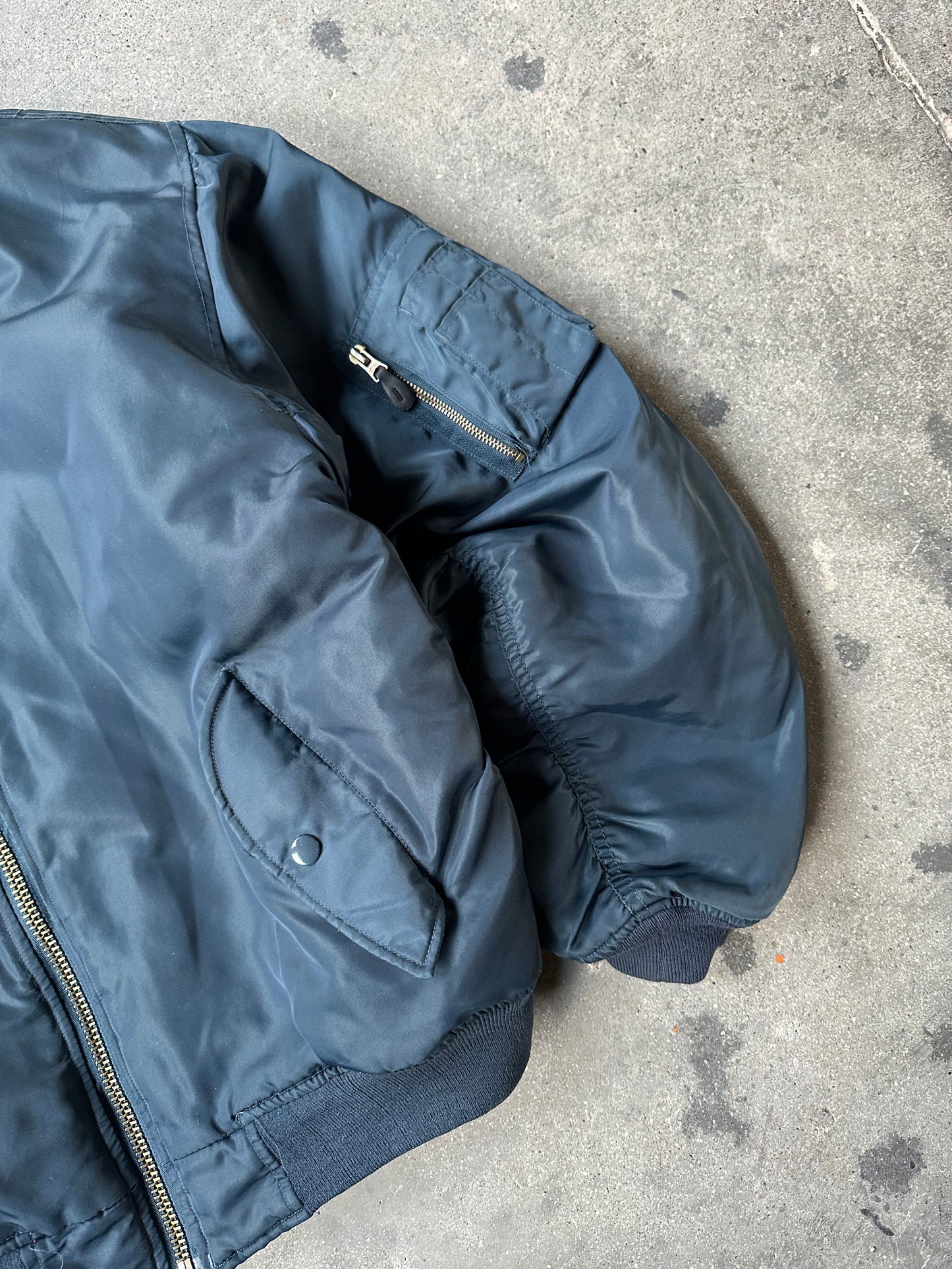 80s MA-1 FLIGHT BOMBER JACKET (IDEAL ZIP)