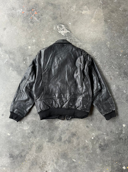 1980's VINTAGE LEATHER AVIATOR JACKET