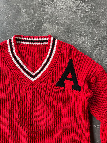 2000's V NECK COLLEGE SWEATER