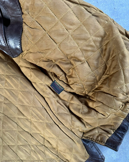 1980's VINTAGE LEATHER BROWN JACKET