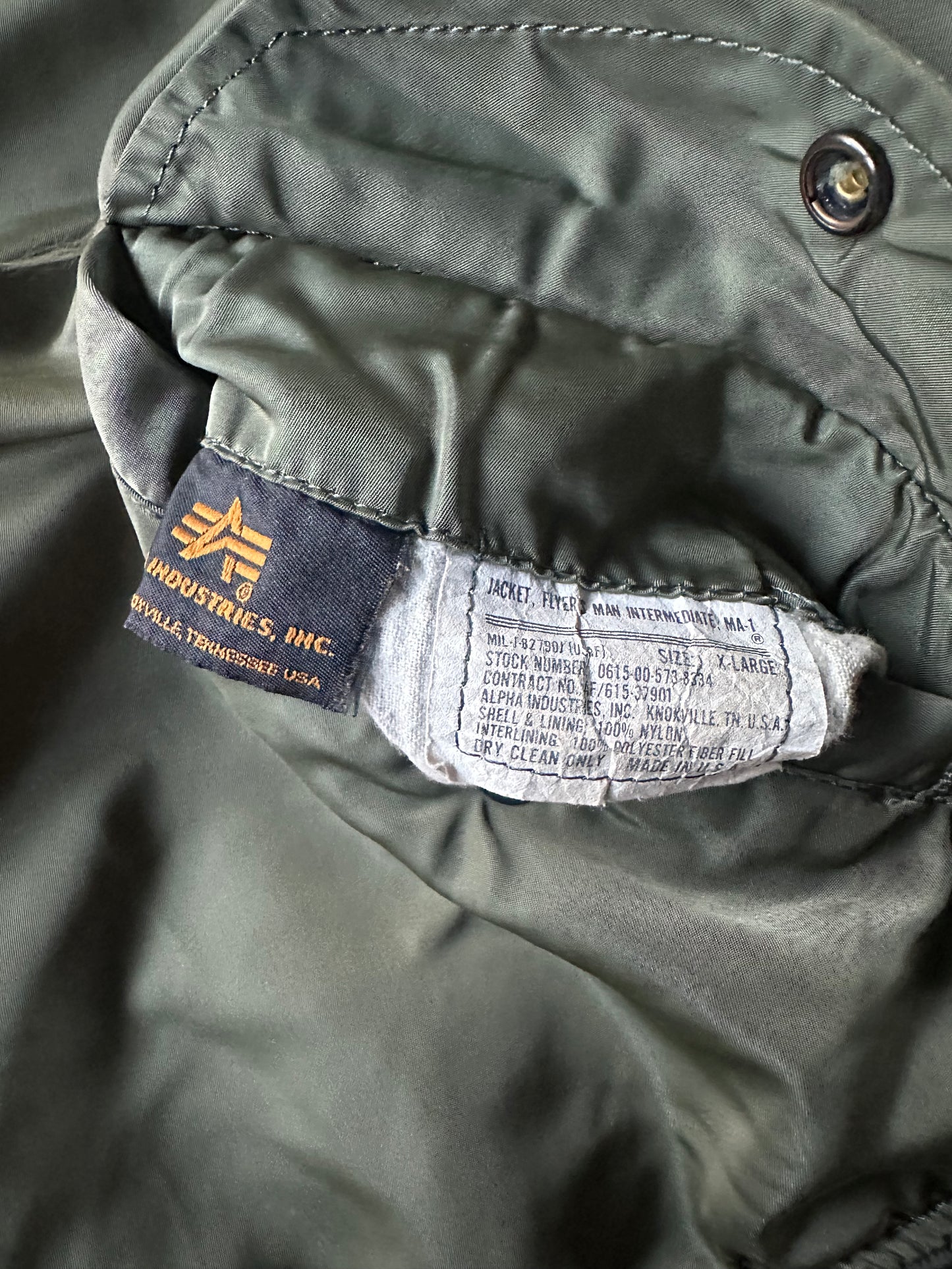 1990's ALPHA MA-1 FLIGHT JACKET