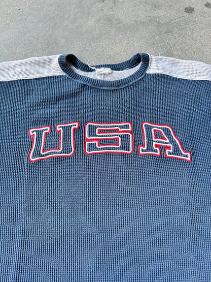 90s CHAMPION USA THERMAL WAFFLE TEE