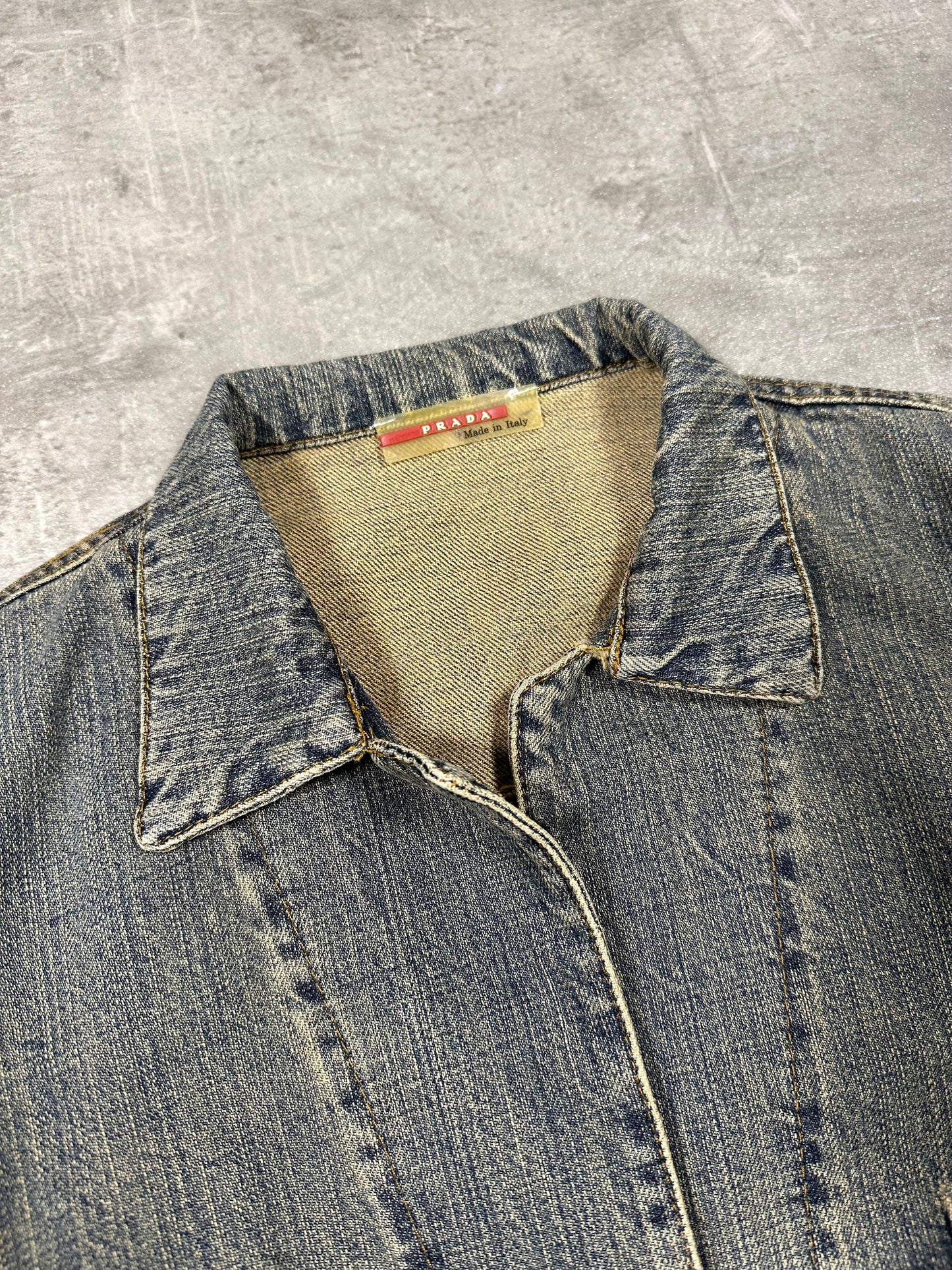 2000s PRADA WOMAN WASHED DENIM JACKET
