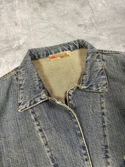 2000s PRADA WOMAN WASHED DENIM JACKET