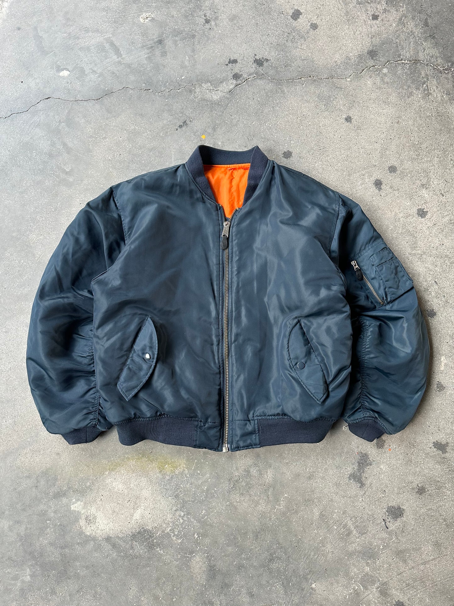 80s MA-1 FLIGHT BOMBER JACKET (IDEAL ZIP)