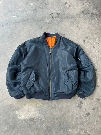 80s MA-1 FLIGHT BOMBER JACKET (IDEAL ZIP)