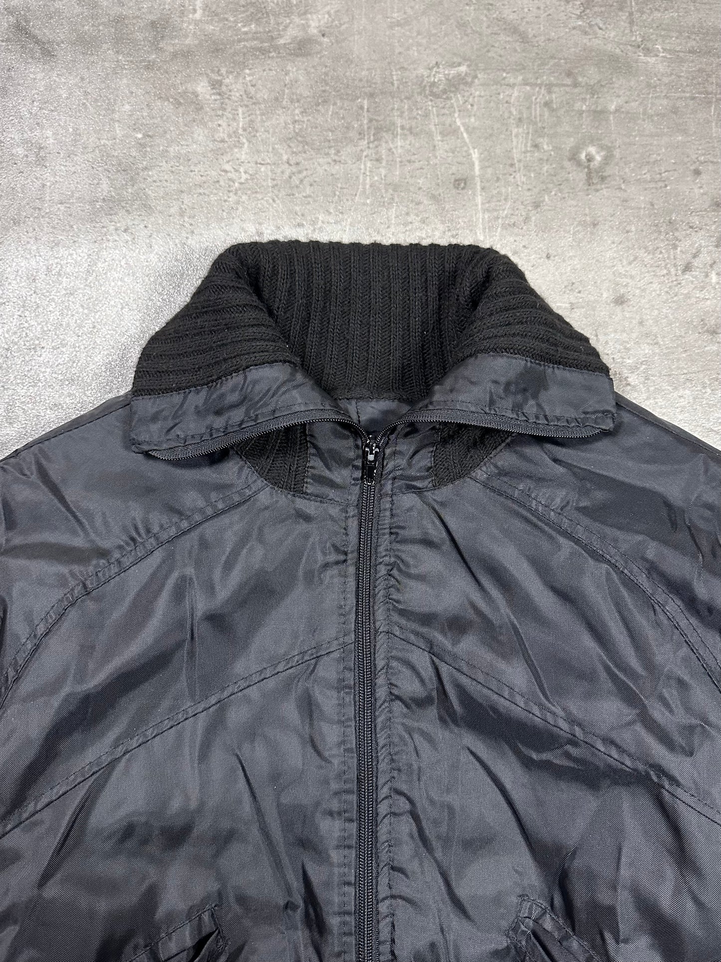 Y2K ARMY PATCH BOMBER JACKET