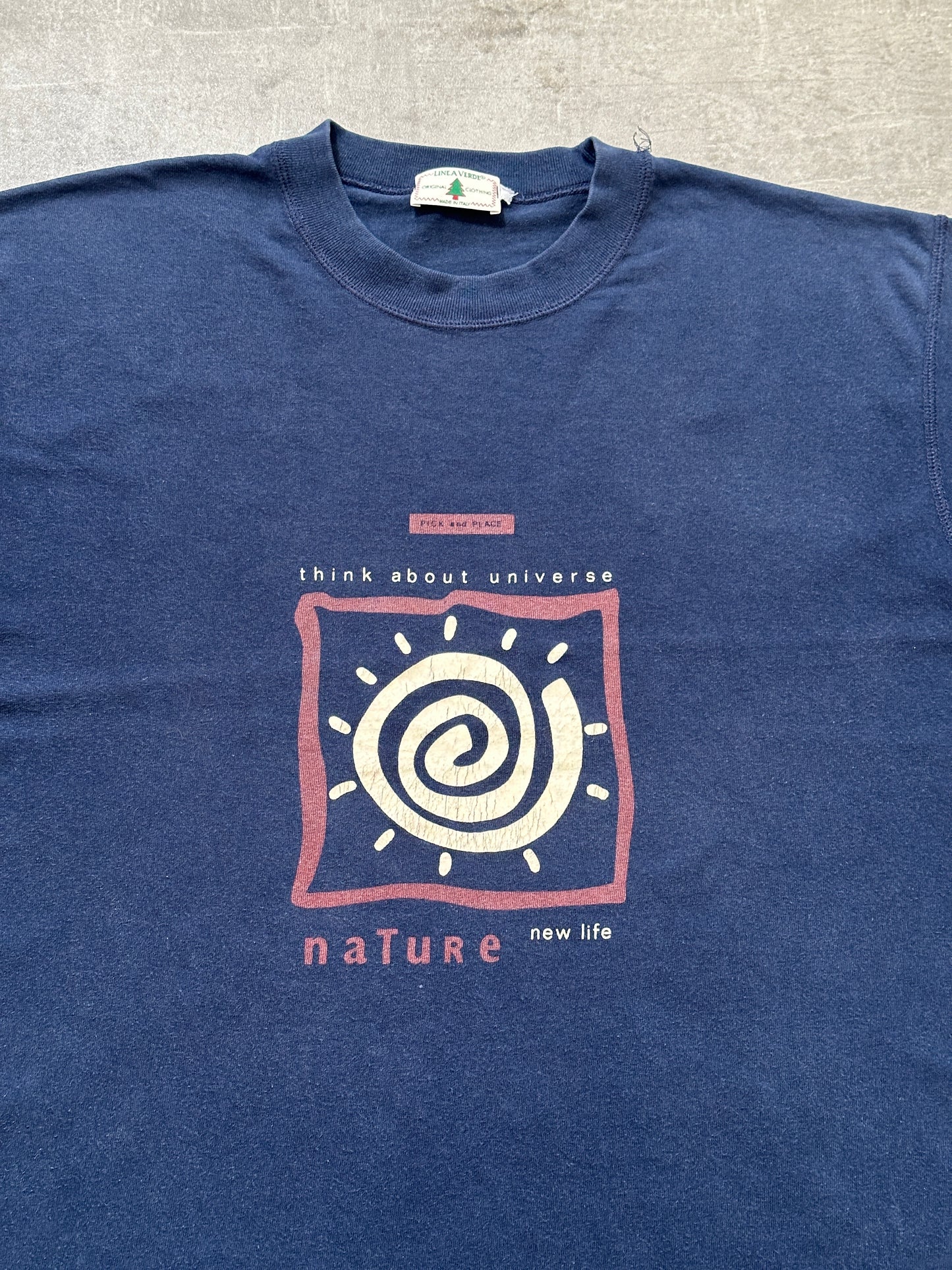 2000s "THINK ABOUT UNIVERSE" TEE