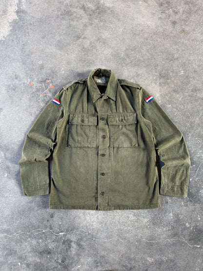 1970s DUTCH ARMY HBT UNIFORM SHIRT