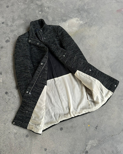 00s ARMANI JEANS BOUCLE' SNAP BUTTON COAT