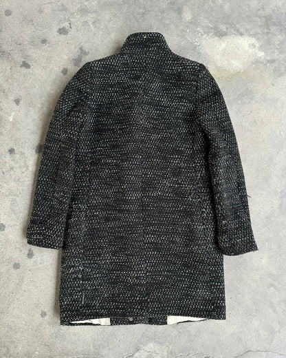 00s ARMANI JEANS BOUCLE' SNAP BUTTON COAT