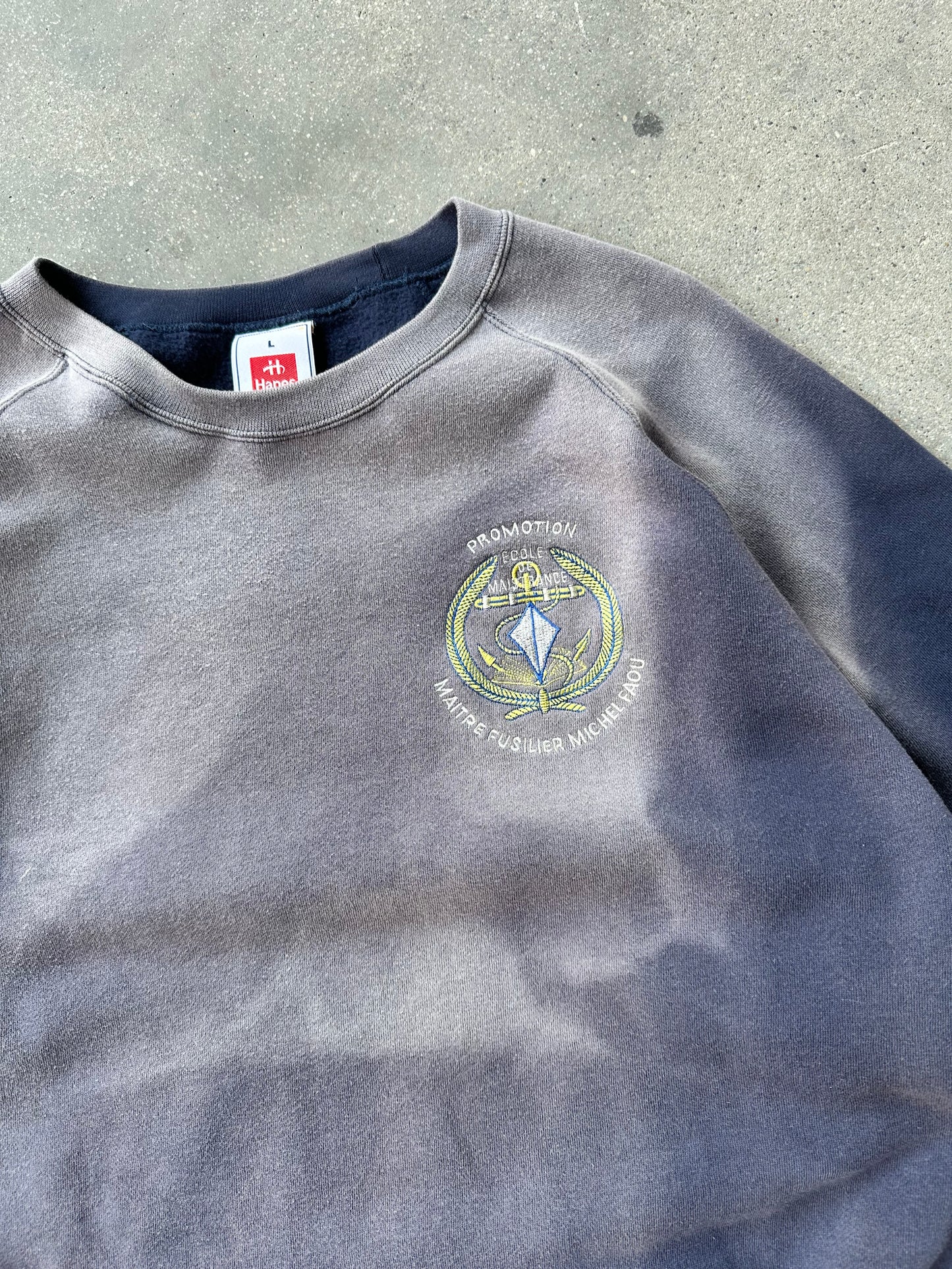 90s SUNFADED FRENCH WORKWEAR CREWNECK
