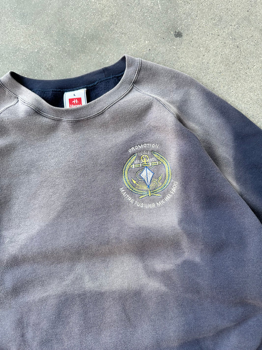 90s SUNFADED FRENCH WORKWEAR CREWNECK