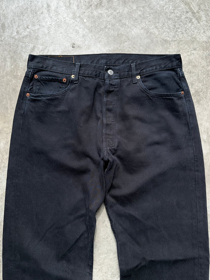 LEVIS 501 BLACK DENIM 36/36
