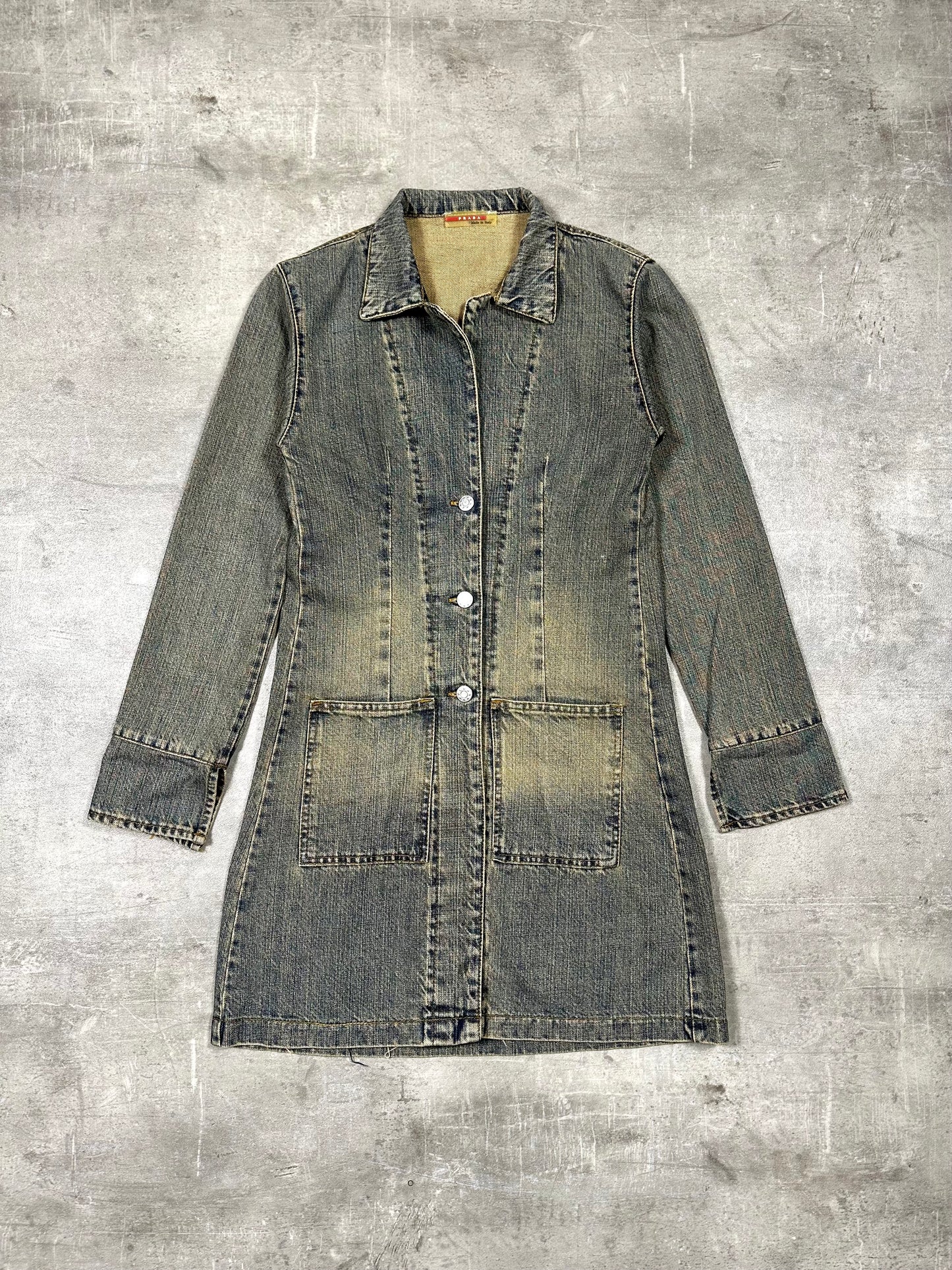 2000s PRADA WOMAN WASHED DENIM JACKET