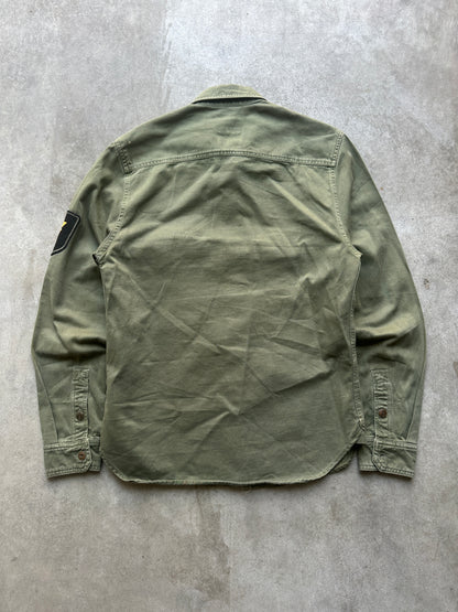 VINTAGE GREEN ARMY STYLE SHIRT