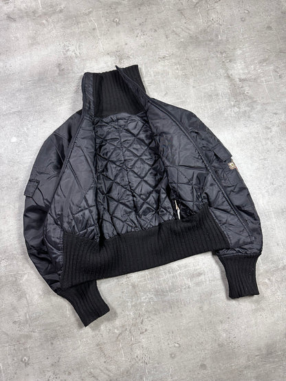 Y2K ARMY PATCH BOMBER JACKET