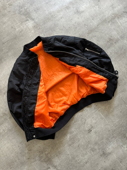 Y2K BLACK FLIGHT BOMBER JACKET
