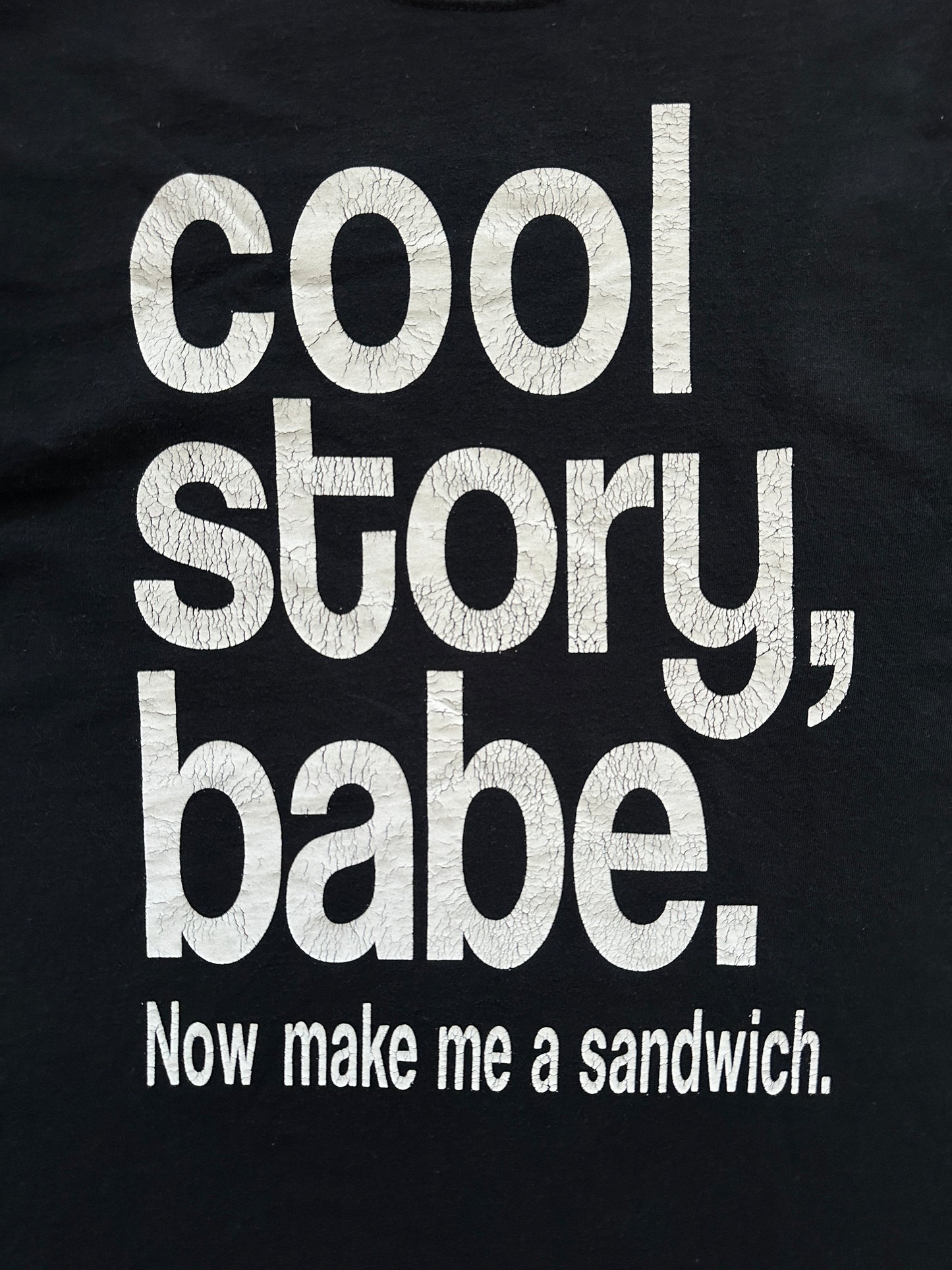 "COOL STORY BABE" PRINTED TEE
