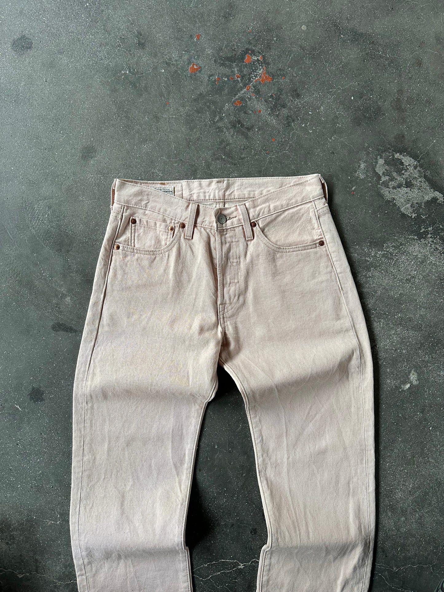 LEVIS 501 PINK "LEMON TAG" DENIM 28/28