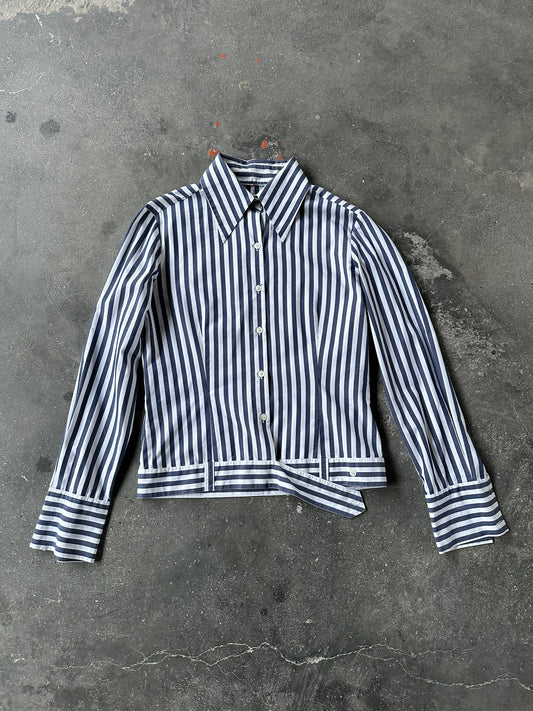 WOMAN STRIPES CROP SHIRTS