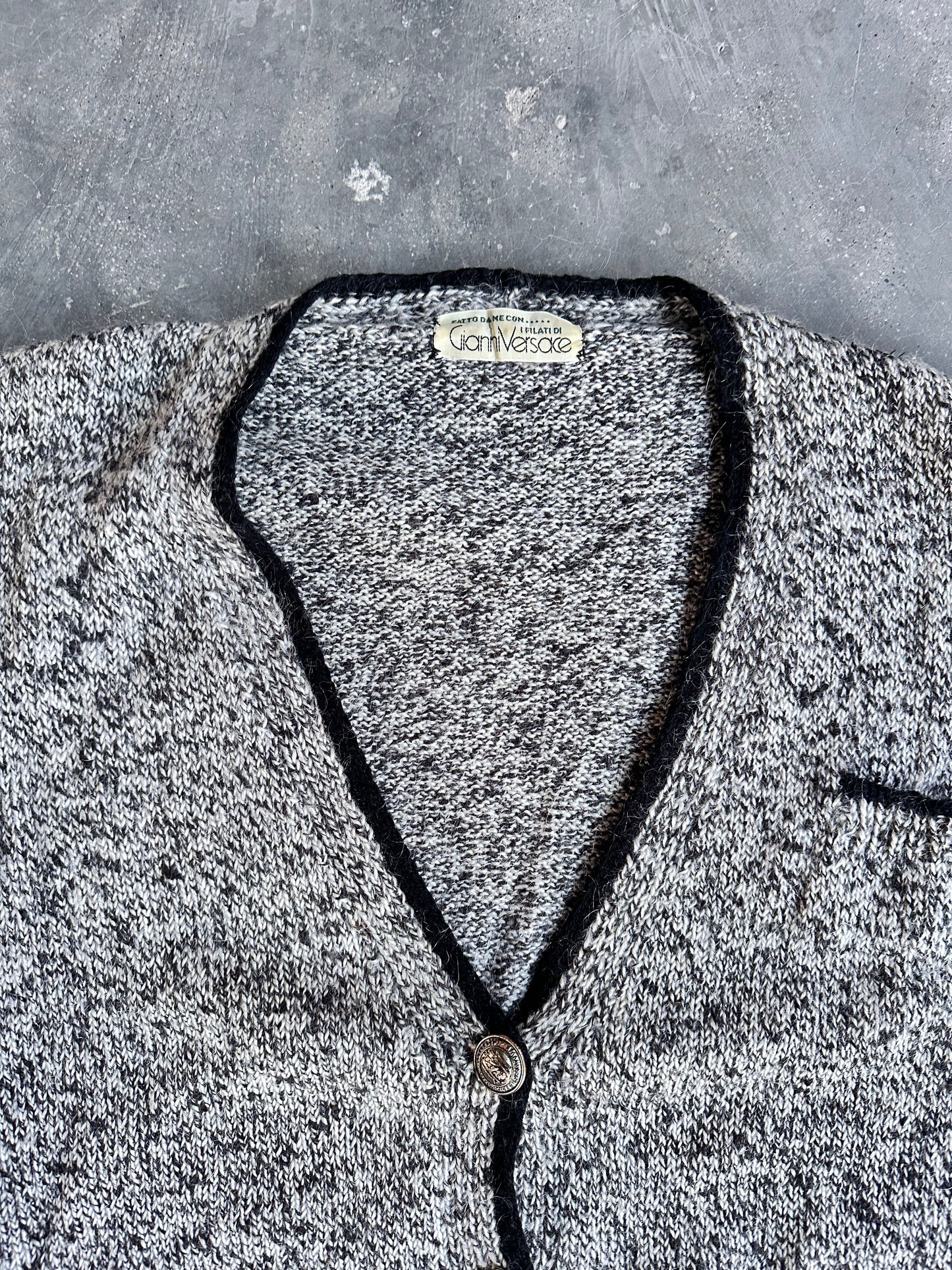 GIANNI VERSACE WOOL KNIT CARDIGAN