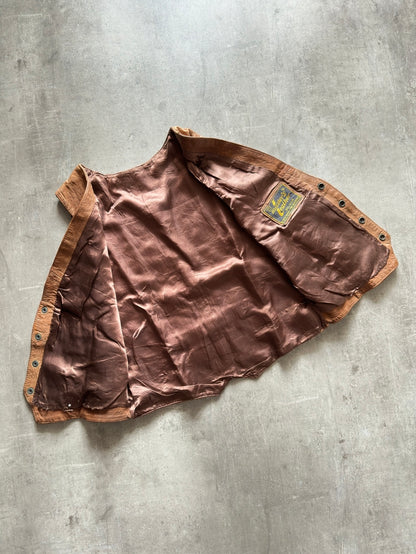 1990's BROWN LEATHER VEST