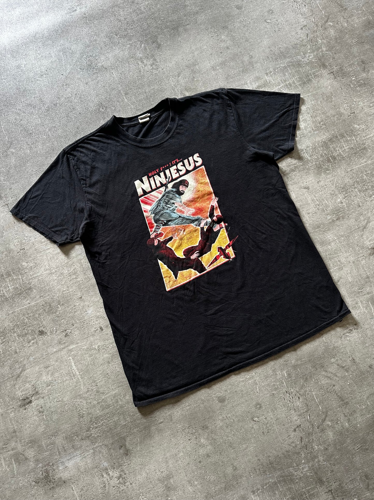 2000s "HOLY F** IT'S NINJESUS!" FUNNY TEE