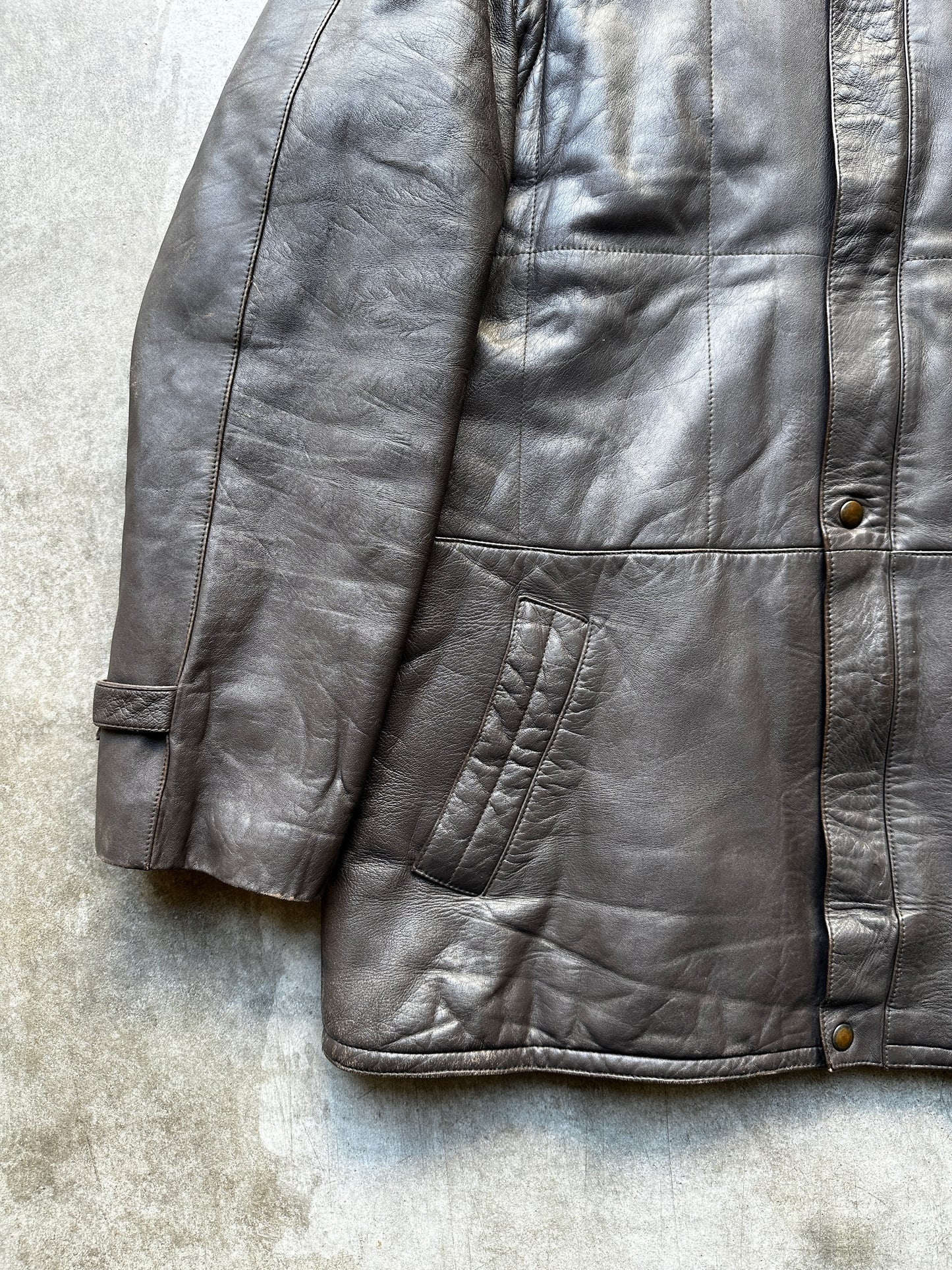 2000's MOTORCYCLE TYPE LEATHER JACKET